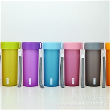 艾奇正品480ML磨砂炫彩随身杯陶瓷杯批发H5008