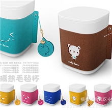 爆款热销毛毡杯大方唯美防热隔热批发陶瓷杯LTX037/LTX039