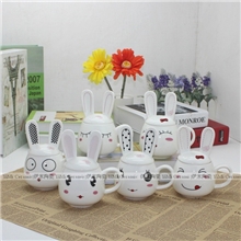 伊米陶瓷网络畅销时尚创意陶瓷杯子可爱兔子杯卡通水杯1858