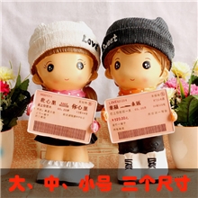 爱情火车票存钱罐大号树脂情侣娃娃lovesweet储蓄创意生活摆件