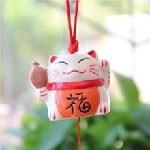 金亚zakka日式陶瓷风铃创意家居挂饰福字招财猫共20余款