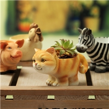 【热销】zakka杂货树脂小礼品摆件小花盆家居工艺品