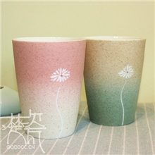 景德镇陶瓷杯批发定制手工雕刻蒲公英的约定情侣杯花茶杯牛奶杯