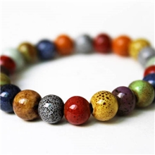 【热销产品】景德镇陶瓷手链陶瓷饰品8mm珠子花釉全株手链