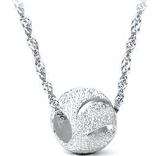 990纯银DIY串珠配件批发6mm打沙转运珠