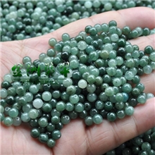 天然A货翡翠珠子散珠批发5.5-5.8油青翡翠圆珠玉珠diy散件配件