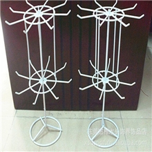 双层可转动挂件展示架地滩金属喷漆挂件架子简易挂件饰品架