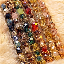 F228&lsquo;&rsquo;超炫丽撞色多彩头饰不规则水晶金线发夹发饰