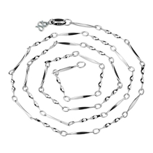 精品手工链子项饰925白金女士项链批角链保色硬币链条