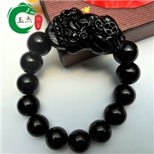 厂家直销貔貅手链招财黑貔貅手链批发辟邪转运2元店饰品
