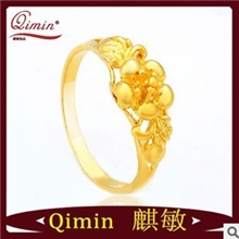 真金保色饰品女士黄金戒指仿黄金玫瑰款式指环婚庆饰品批发