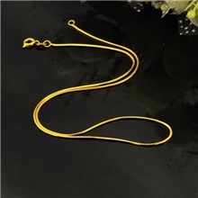 1210B蛇链情侣项链24K真金保色项链批发高仿镀金项链