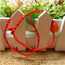 特价批发路路通红绳子手链兔年本命年手工编织情侣幸运手绳