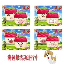 印花十字绣抱枕可爱卡通对枕蒙娜丽莎糖果色靠垫爆版草莓猪表情