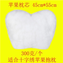 厂家批发靠垫车枕心十字绣抱枕芯苹果形枕芯300g50*42cm