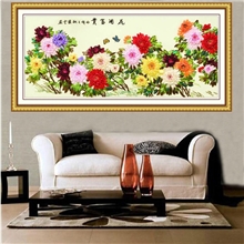 丝带绣批发诚招代理厂家直销正品丝带绣挂画W-00021花开富贵