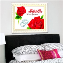 印布十字绣厂家批发品牌印花十字绣真爱永恒红1663新款品牌