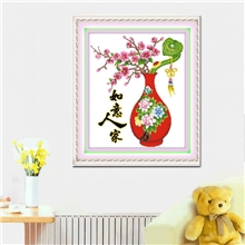 厂家批发精准印布十字绣100%不偏格8713如意人家量多从优