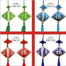 汽车挂件印花进口十字绣平安福套件批发立体三面满珠绣