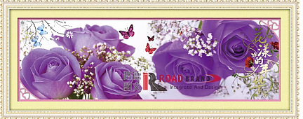 最新款精准印花十字绣2041花样年华紫色浪漫厂家批发直销百货