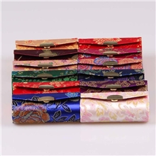 批发结婚庆贺回礼迷你袖珍小首饰盒带镜子丝绸刺绣口红盒送妈妈