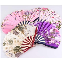 送老外小礼物出国礼品日式和风大刀扇子批发女折扇真丝贝壳扇厂家