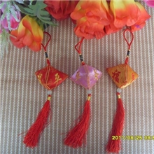 【VIP批发】cg001平安福菱形刺绣时尚挂件多种颜色三面刺绣挂件