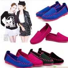 2013新款红蓝黑紫糖果色豆豆女鞋女鞋厂家