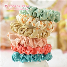 时尚印大圆点头绳多色大发绳发圈义乌灿仁C148