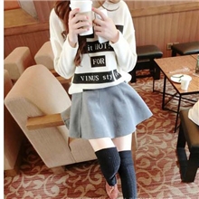 2013冬装新品女装韩版5666#超百搭好质感纯色百褶裙短裙