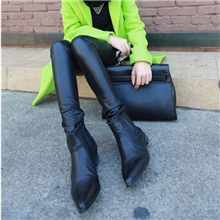 2013冬季新品韩版女装5117#超百搭无敌显瘦仿皮高腰打底长裤皮裤