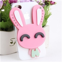 【伙拼】IPHONE5/5S卡通兔子镜子壳4S苹果手机壳保护套外壳子K5