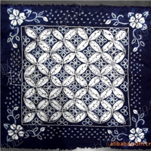 扎染桌布白族手工布蜡染布装饰布台布印花布120*120CM左右