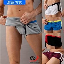 品牌特价男士网眼运动短裤宽松家居短裤休闲阿罗裤批发WJ7063