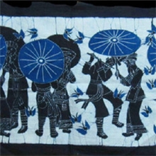 5张起批凤凰印象苗族蜡染画壁挂三月三春恋纯手工海外热销