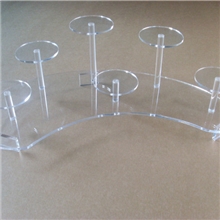 6头弯形压克力茶具茶杯展示架，陶瓷展示架（可定制,可混批）