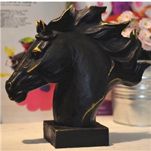 烈焰马头摆件欧美风格家居办公室饰品北欧树脂创意个性书房装饰