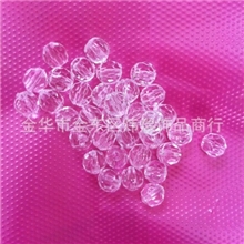 批发6mm~14mm透明角珠仿水晶亚克力珠子塑料散珠
