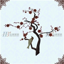 厂家直销批发弘博美居家居装饰铁艺装饰中式花挂壁2AC1135