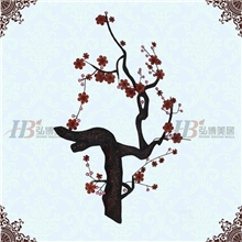 厂家直销批发弘博美居家居装饰铁艺装饰中式花挂壁2AC1136