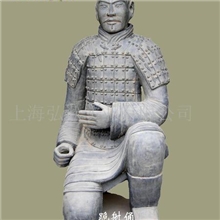 供应仿古工艺品商务礼品跪射俑花园装饰品园林装饰兵马俑