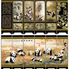 漆器小屏风中华国宝图仿古小屏风外事商务礼品