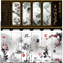 漆器小屏风梅兰竹菊外事商务礼品中国特色礼品仿古小屏风