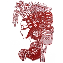 厂家直销手工京剧脸谱剪纸低价直销窗花工艺品