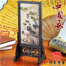【伟龙】小台屏书桌摆件小屏风中国风特色礼品工艺品厂家直销