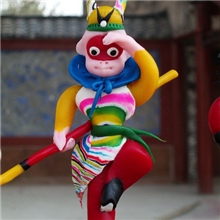 泥塑工艺品批发正版包邮七彩夜光摇头卡通泥人摇出滚滚财富