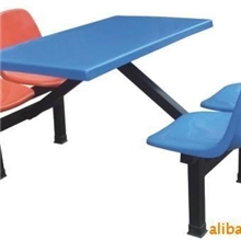 玻璃钢连体餐桌,快餐桌,食堂餐桌,工厂餐桌,玻璃钢餐桌,东莞餐桌