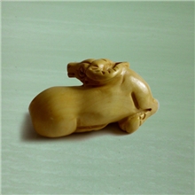 黄杨木雕手把件创意小摆件牛家居饰品木制玩具木质品