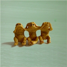 黄杨木雕工艺摆件三不猴子木制玩具家居摆件商务酒店礼品