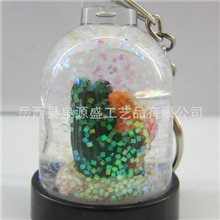 工艺品工厂直销可订做可批发壁虎爬山钥匙扣水球